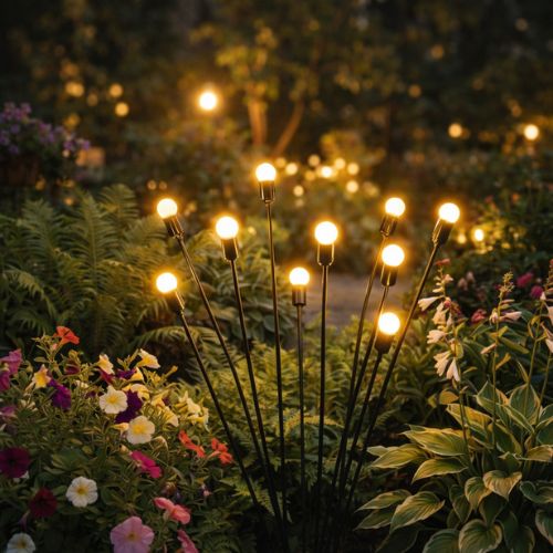 Enchanting Solar Garden Lights | Weatherproof Firefly Lamps for Outdoor Ambiance