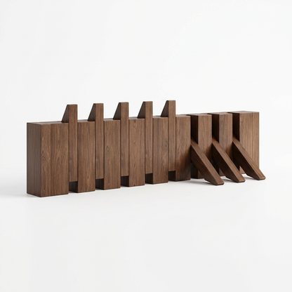 Stylish Wooden Wall Mounted Coat Rack with Foldable Piano Key Hooks for Space-Saving Storage