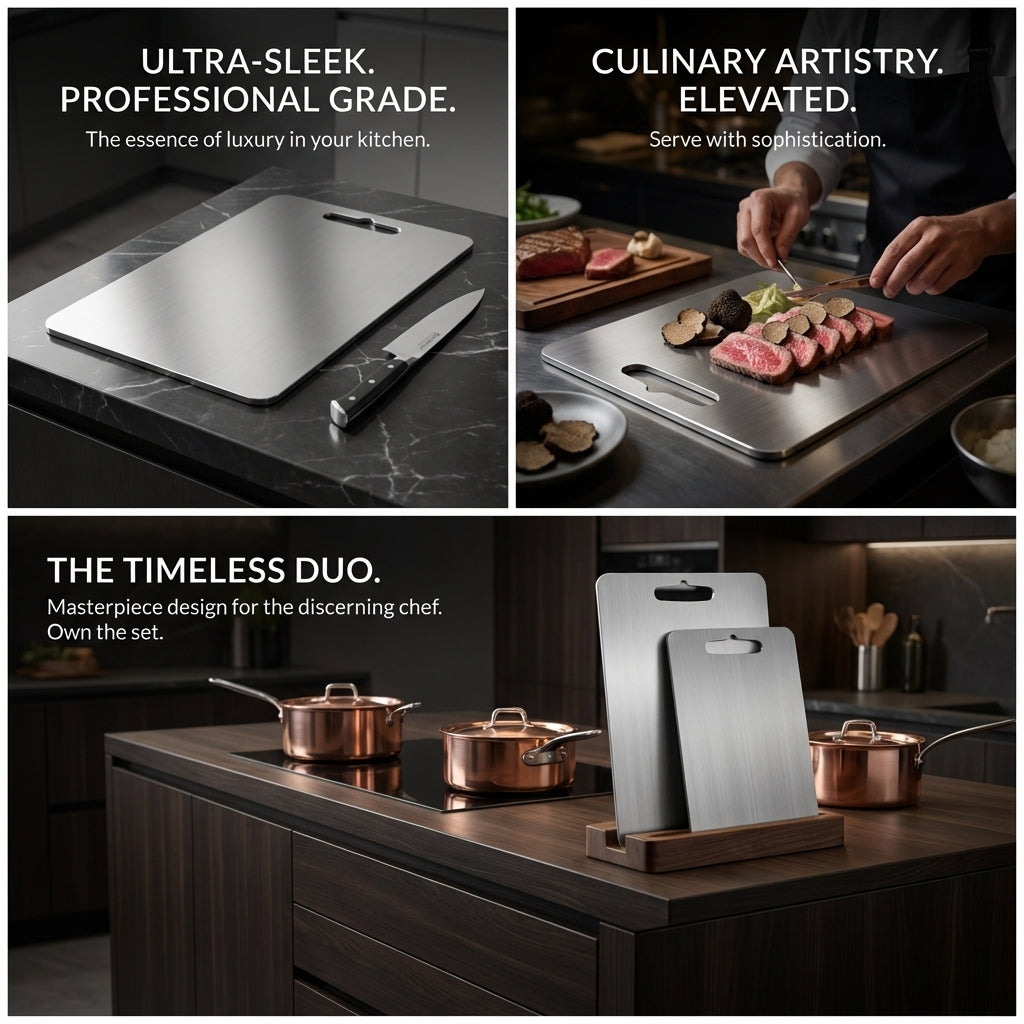 Stainless Steel Cutting Board with Antibacterial Surface | Durable & Hygienic for All Culinary Needs