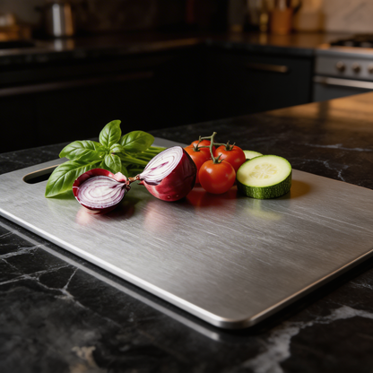Stainless Steel Cutting Board with Antibacterial Surface | Durable & Hygienic for All Culinary Needs