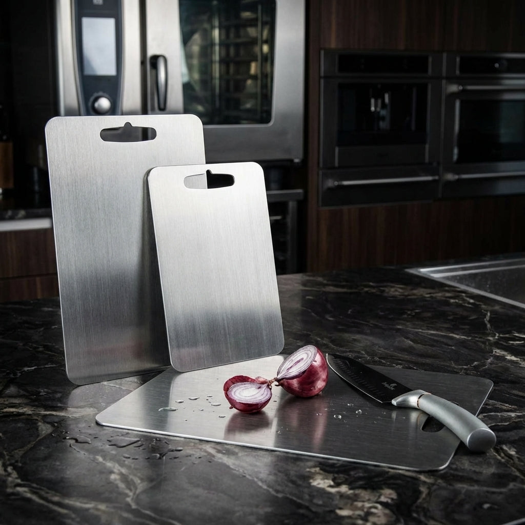 Stainless Steel Cutting Board with Antibacterial Surface | Durable & Hygienic for All Culinary Needs