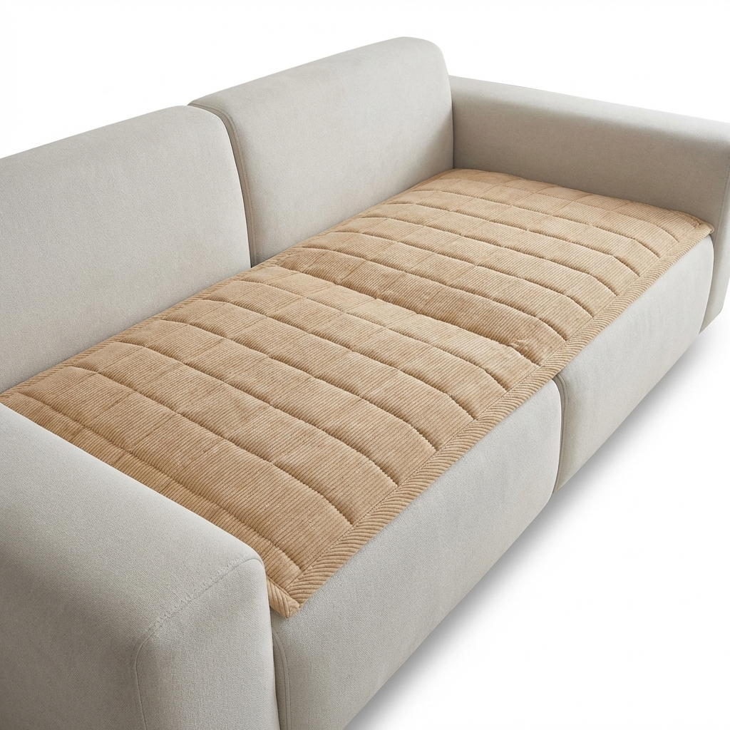 Metro Line | Quilted Sofa Cover with Non-Slip Design | Stylish Protection for Pets and Everyday Use