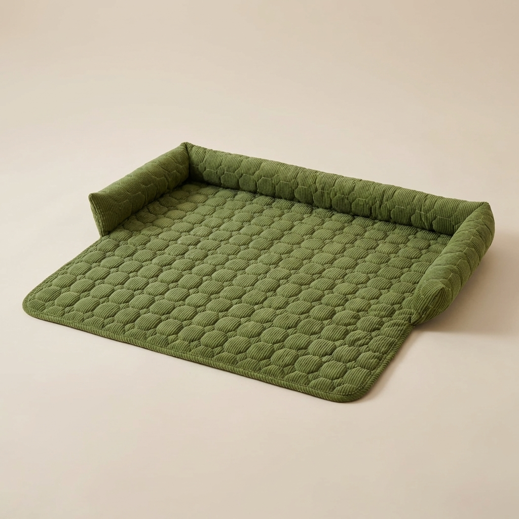 Cozy Haven | Dog Bed with Non-Slip Base & Bolstered Sides | Soft Microfiber