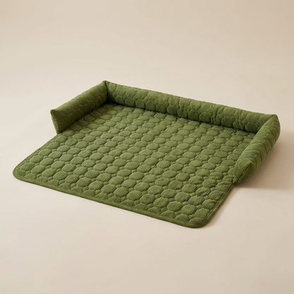 Cozy Haven | Dog Bed with Non-Slip Base & Bolstered Sides | Soft Microfiber