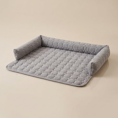 Cozy Haven | Dog Bed with Non-Slip Base & Bolstered Sides | Soft Microfiber