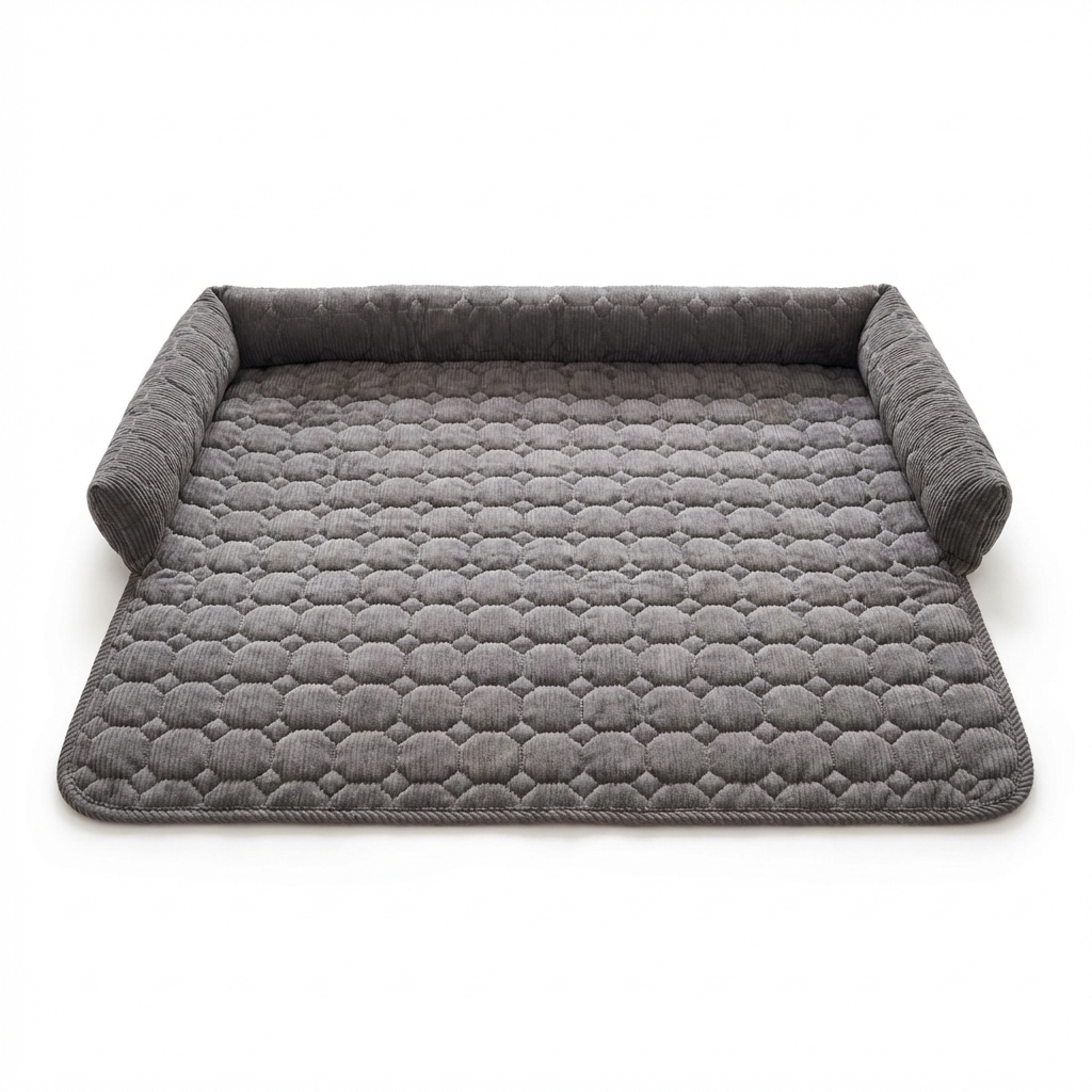 Cozy Haven | Dog Bed with Non-Slip Base & Bolstered Sides | Soft Microfiber