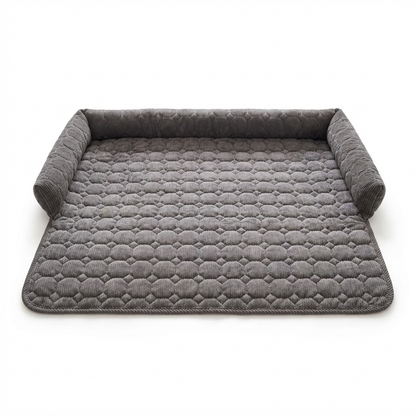 Cozy Haven | Dog Bed with Non-Slip Base & Bolstered Sides | Soft Microfiber