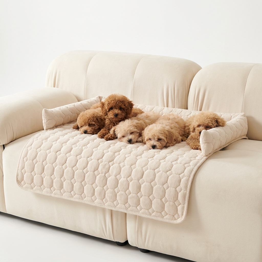 Cozy Haven | Dog Bed with Non-Slip Base & Bolstered Sides | Soft Microfiber